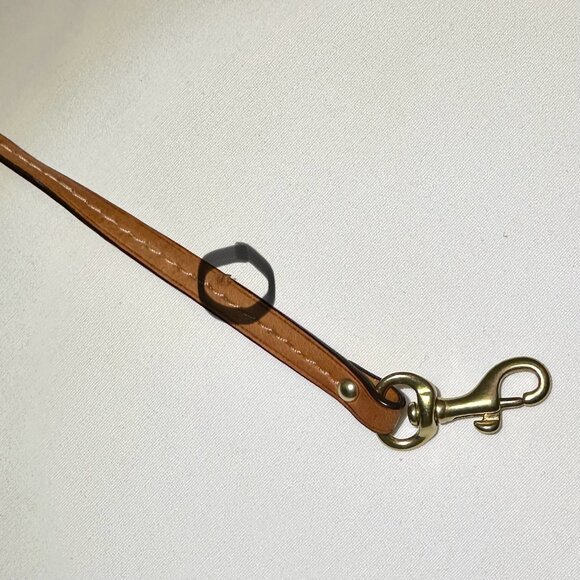 SOLD - COACH Bleecker Vachetta Leather Signature Denim Floral Applique Wristlet - Picture 14 of 15